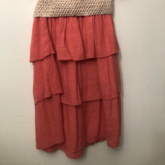 STRAPLESS ORANGE DRESS - Picture 6 of 6